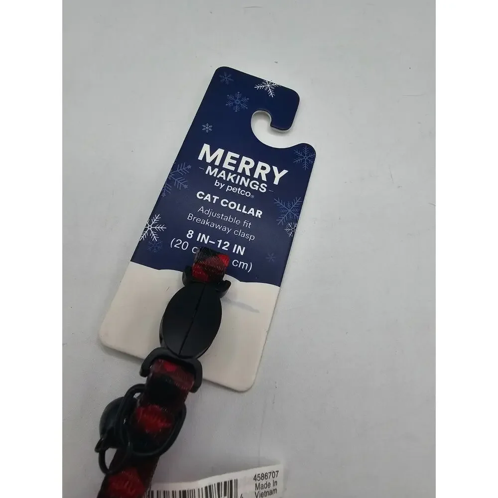 Merry Makings by Petco Buffalo Check Cat Collar with a breakaway clasp